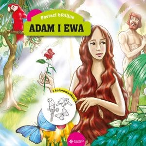 Postaci biblijne – Adam i Ewa z kolorowanką