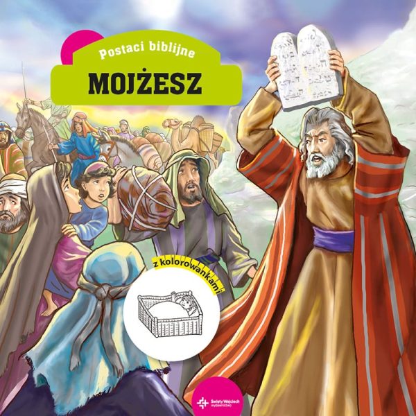 Postaci biblijne – Mojżesz z kolorowanką
