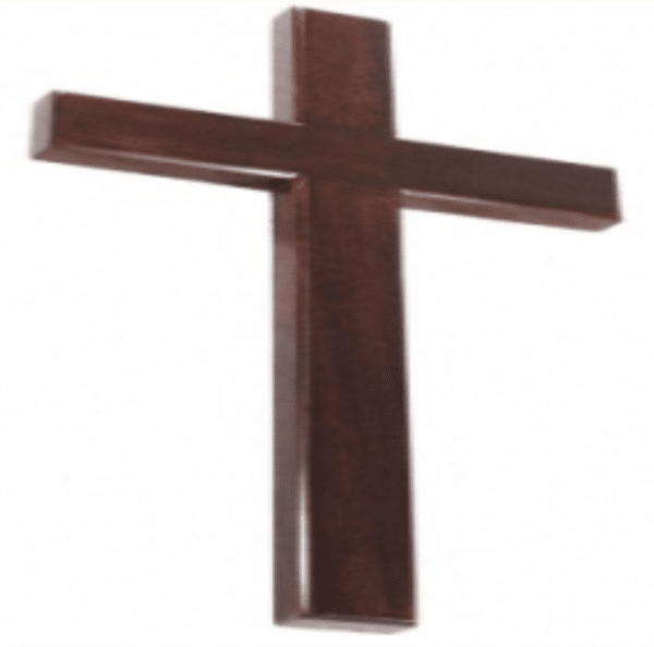 Drewniany krzyż do powieszenia jasny 11x20 cm