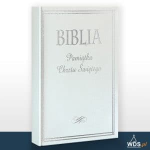 Biblia – Pamiątka Chrztu Świętego – srebrzona