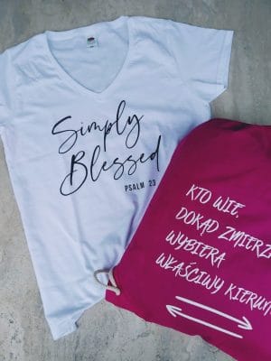 Koszulka L Simply Blessed – biała