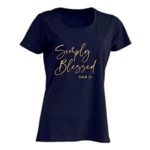 Koszulka L Simply Blessed – granat/złoty
