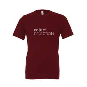 Koszulka unisex Reject Rejection – burgundowa – S