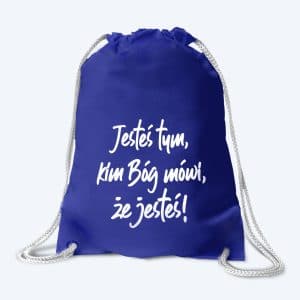 Plecak płócienny – Jesteś tym – niebieski