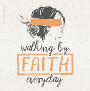 Podstawka korkowa AF – Walking by Faith – kobieta