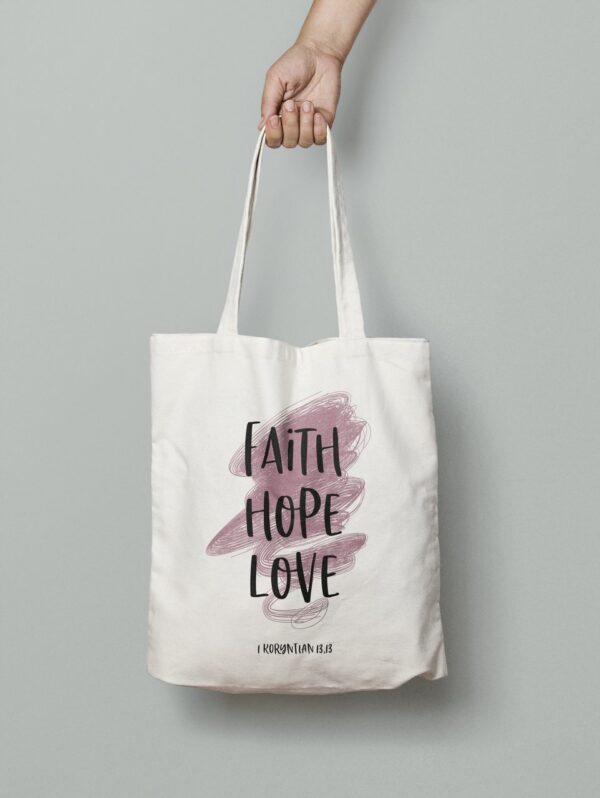 Torba bawełniana eco - Faith Hope Love