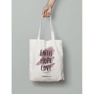 Torba bawełniana eco – Faith Hope Love