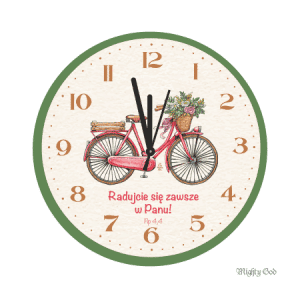 Zegar ozdobny – z rowerem