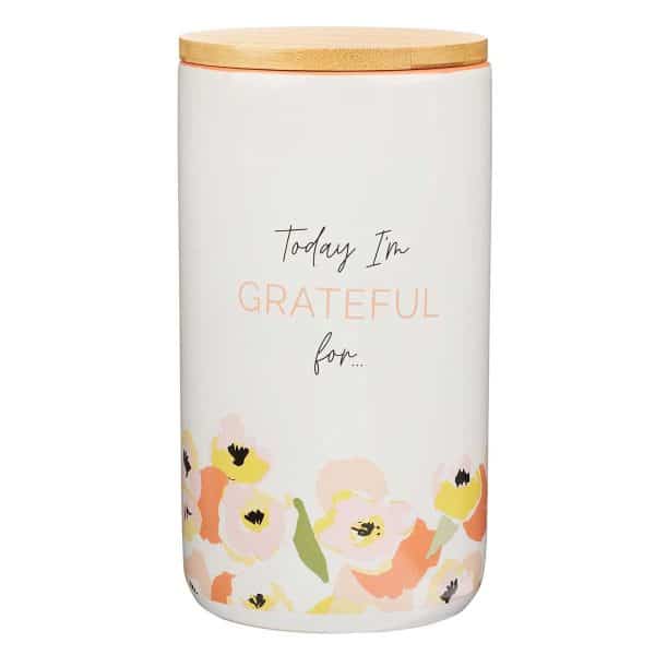 Ceramiczny słoik z kartami – Today I’m Grateful