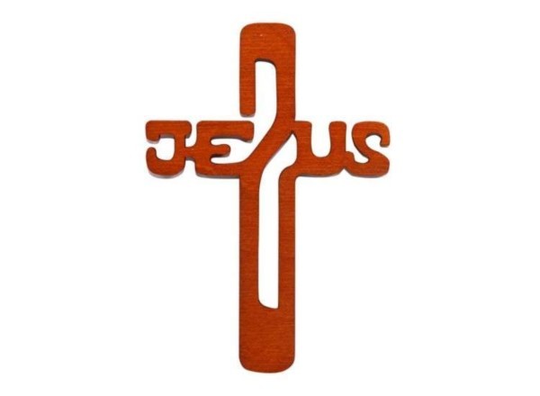 Krzyż drewniany Jezus - duży - 20,5 cm