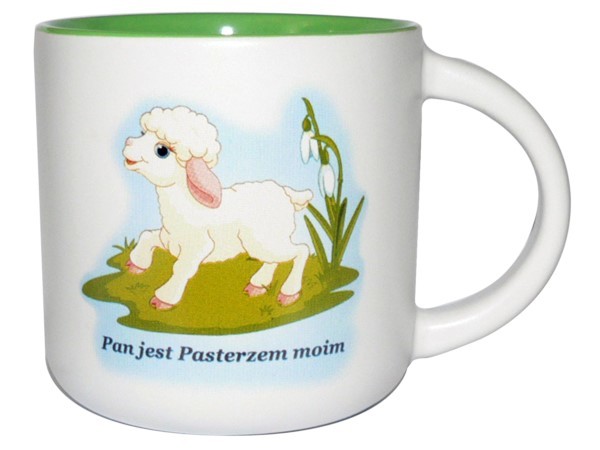 Kubek ceramiczny KR - Pan jest pasterzem moim owca