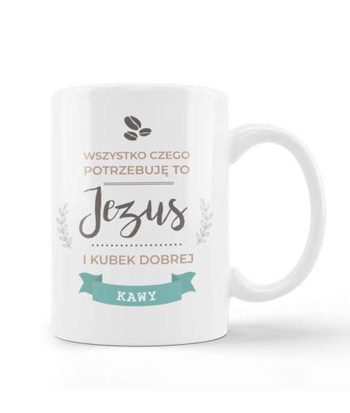 Kubek Szaron - Jezus i kubek dobrej kawy