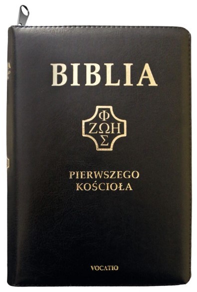 Biblia Pierwszego Kościoła - PU czarna zamek wyc