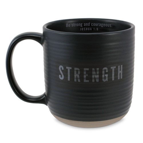 Kubek ceramiczny - Strength - czarny