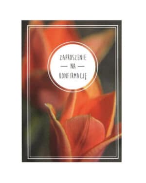 Karnet – Zaproszenie konfirmacja – tulipan