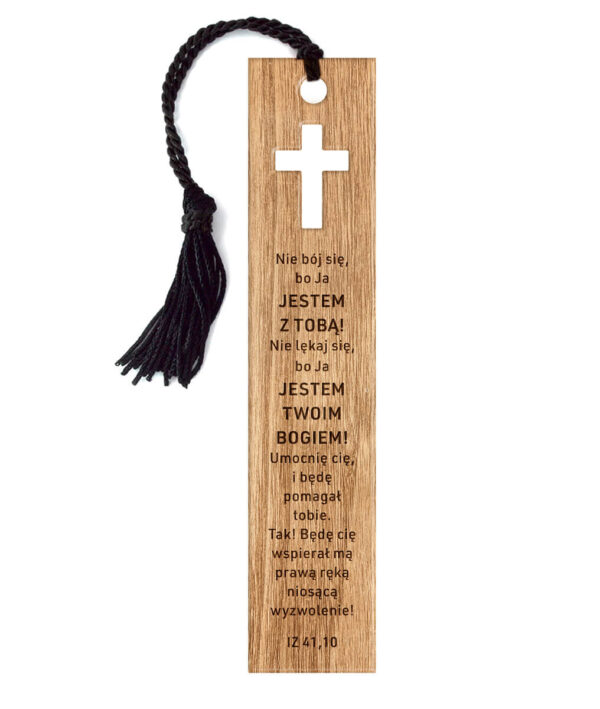 Zakładka Drewniana – Nie bój się – Krzyż