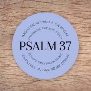 Podkładka korkowa okrągła – Psalm 37