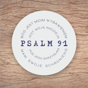 Podkładka korkowa okrągła – Psalm 91