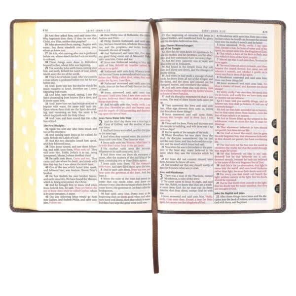 KJV Bible – brąz index złocenia