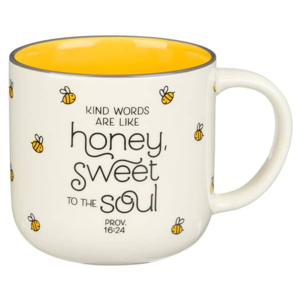 Kubek ceramiczny – Honey Bee White and Yellow
