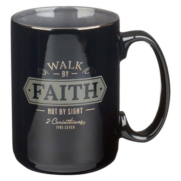 Kubek ceramiczny – Walk By Faith Black
