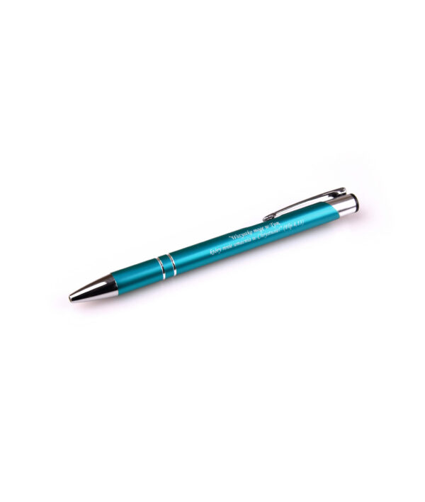 Metalowy długopis TURKUS – Wszystko mogę w Tym…