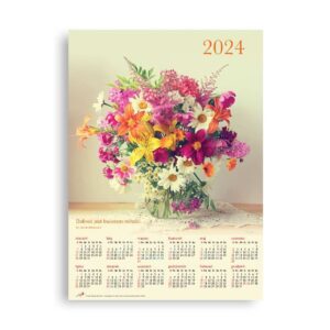 Kalendarz plakatowy średni 2024 – Bukiet