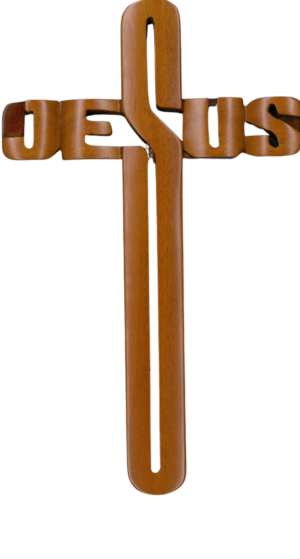 Drewniany krzyż JEZUS 15 x 25 cm