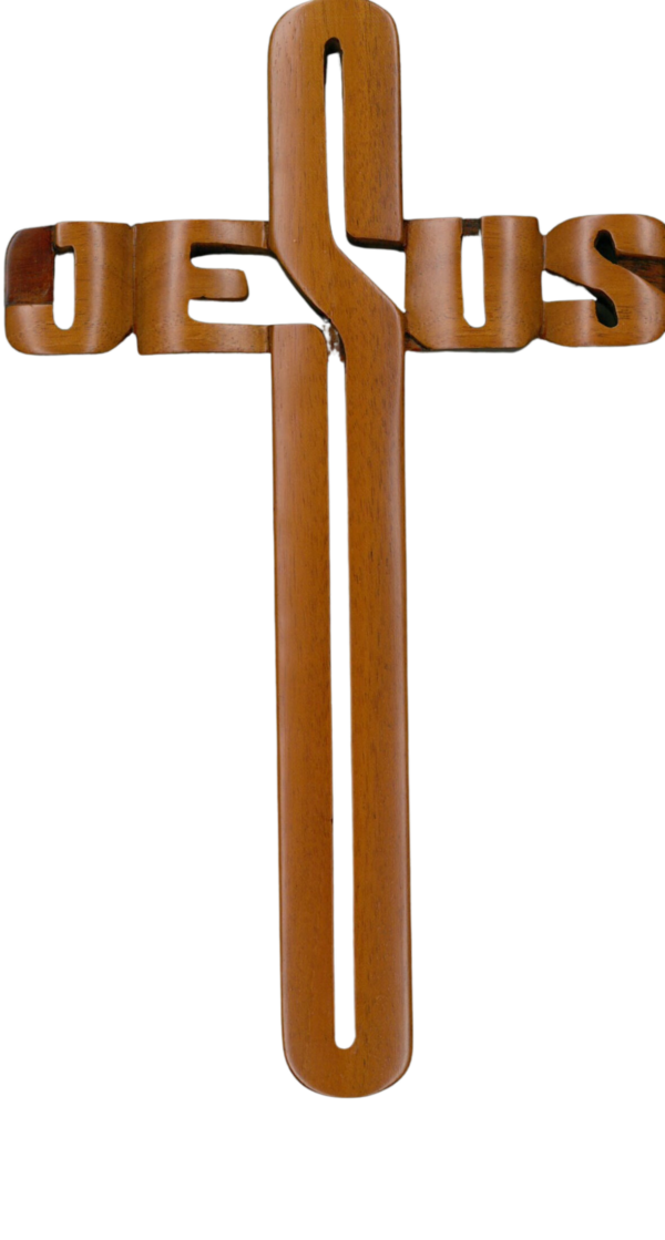 Drewniany krzyż JEZUS 15 x 25 cm