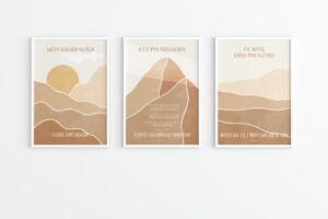 Komplet plakatów A3 – Boho góry