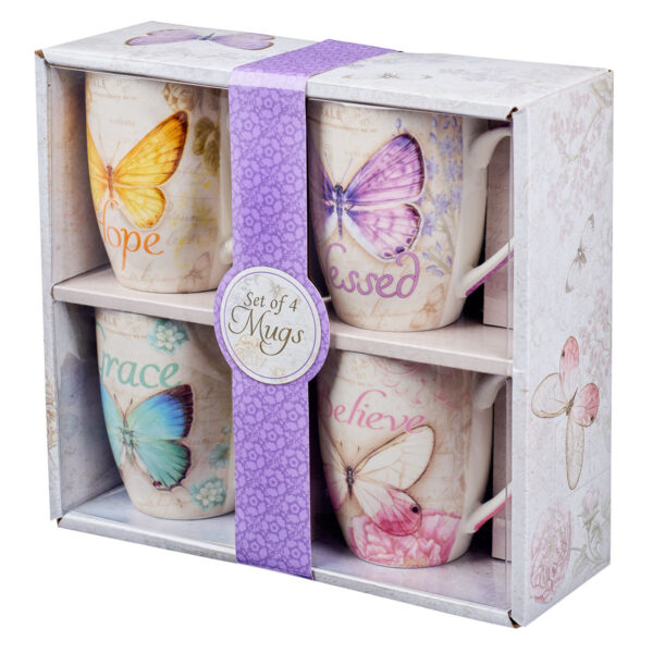 Kubek ceramiczny zestaw 4 – Butterflies