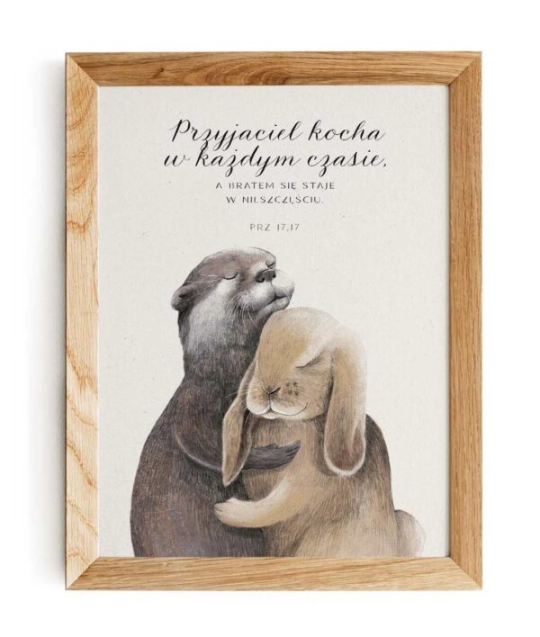 Plakat A4 – Przyjaciel kocha – wydra