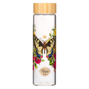Szklana butelka – Hope Yellow Butterfly