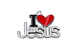 Brelok metalowy – I love Jesus