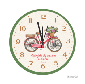 Zegar – Radujcie się zawsze w Panu – rower
