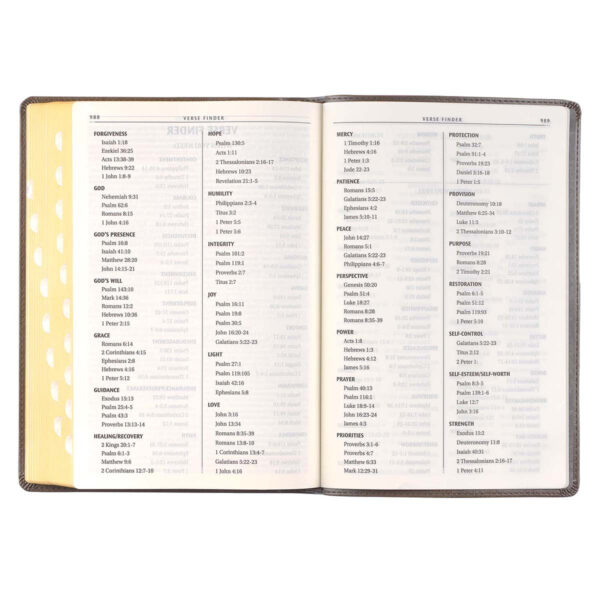 KJV Bible – brąz index złocenia