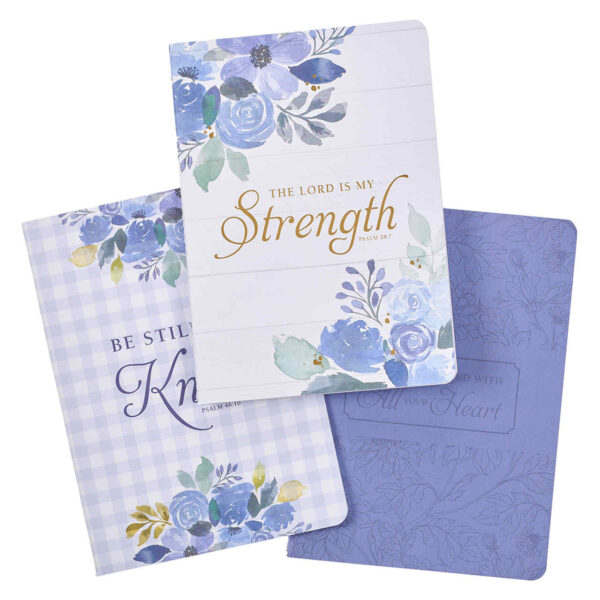 Komplet notatników – Strength Blue Floral