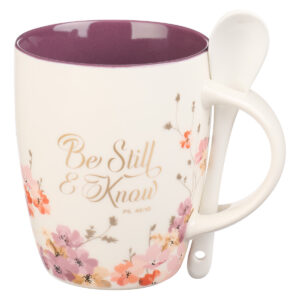 Kubek ceramiczny – Be Still & Know Purple