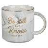 Kubek ceramiczny – Be Still White Marbled Ceramic