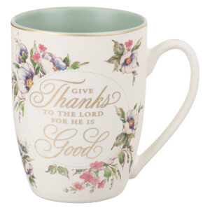 Kubek ceramiczny – Give Thanks… floral