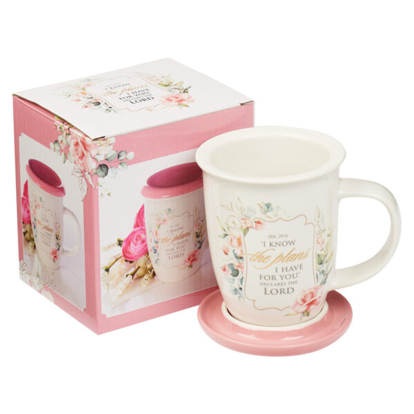 Kubek ceramiczny – I Know the Plans Pink Lidded