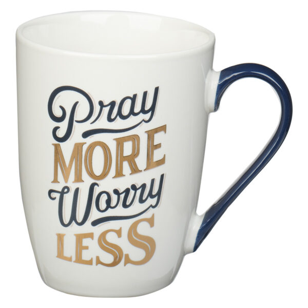 Kubek ceramiczny – Pray More Worry Less Navy