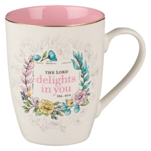 Kubek ceramiczny – The LORD Delights in You Pink