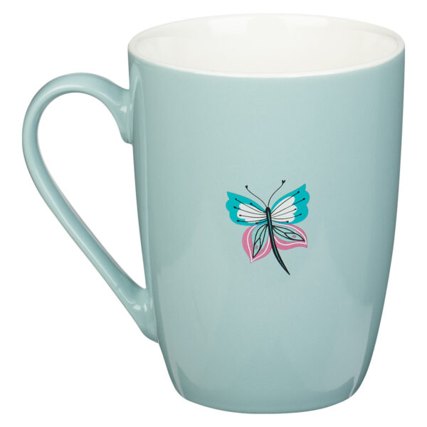 Kubek ceramiczny –  Through Christ Blue Butterfly