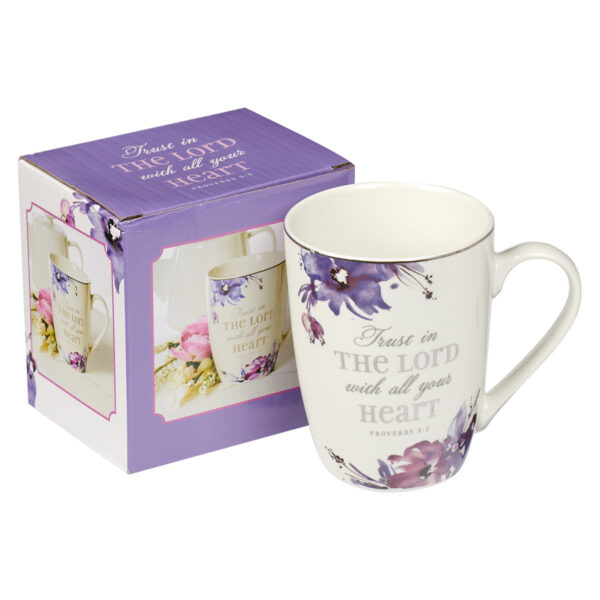 Kubek ceramiczny – Trust in the LORD Purple