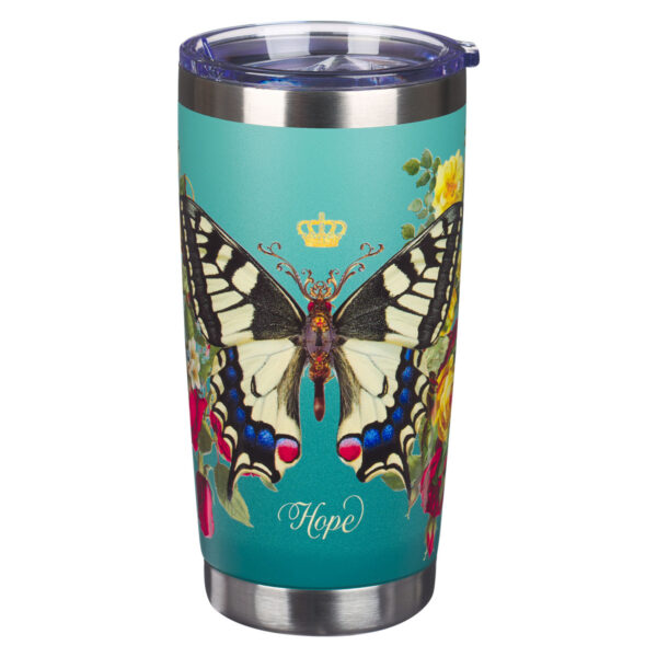 Metalowy kubek – Teal Hope Butterfly