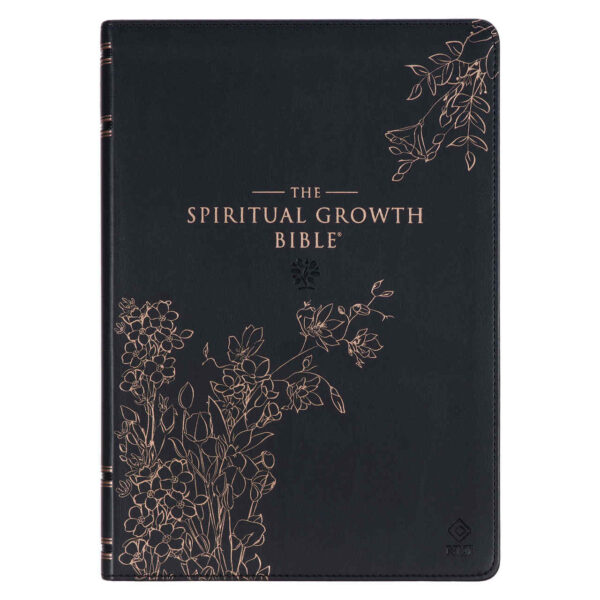 Midnight Blue Faux Leather Spiritual Growth Bible