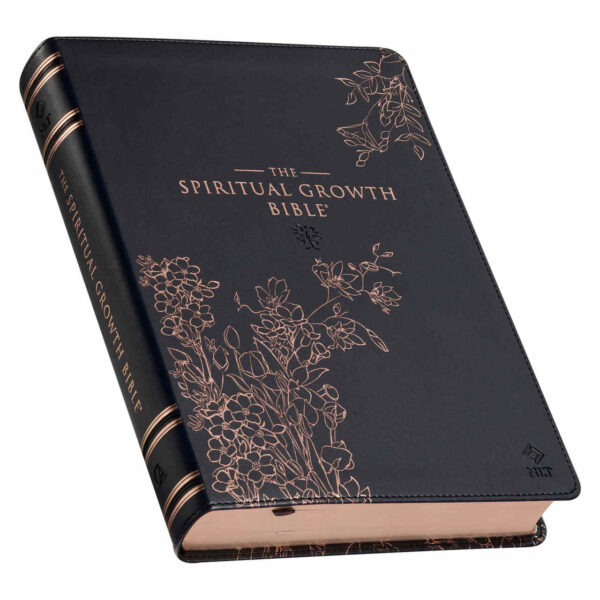 Midnight Blue Faux Leather Spiritual Growth Bible