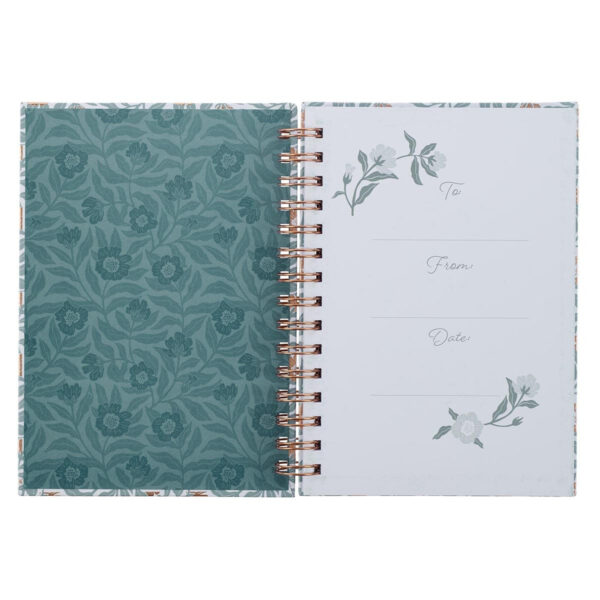 Notatnik na spirali – Sufficient Grace Teal Floral