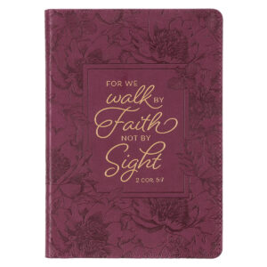 Notatnik skórzany – Walk by Faith Floral Berry